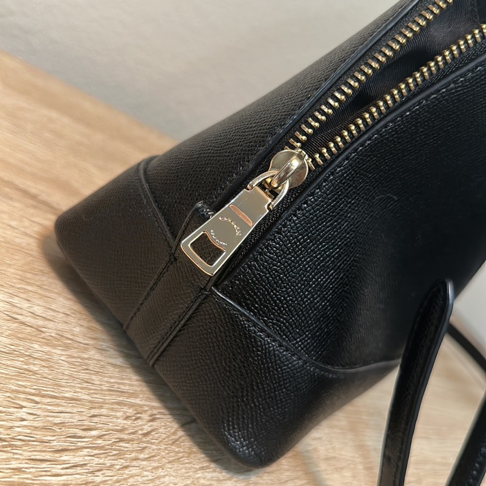 Coach “Sierra” Black Crossgrain Leather Top handle Two-Way Medium Satchel F57524 - Picture 3 of 6